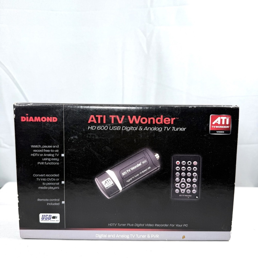 ATI TV Wonder 600 USB Video Capture TV Tuner Complete in Box / New / Sealed